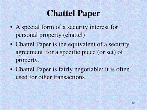 What is Chattel Paper and How Does It Influence Modern Financial Transactions?